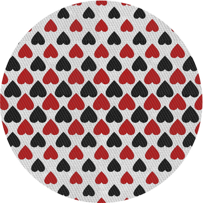 Round Patterned Gray Abstract Machine Washable Rug, wshpat1695