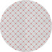 Round Patterned Off-White Novelty Rug, pat1702