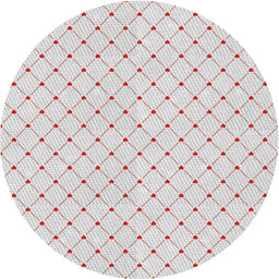 Round Machine Washable Transitional White Smoke Rug, wshpat1702