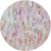 Round Machine Washable Transitional Rosy Pink Rug, wshpat172