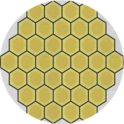 Round Machine Washable Transitional Mustard Yellow Rug, wshpat1730