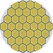 Round Patterned Mustard Yellow Novelty Rug, pat1730