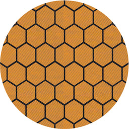 Round Machine Washable Transitional Mahogany Brown Rug, wshpat1732