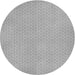 Round Machine Washable Transitional Grey Gray Rug, wshpat1734