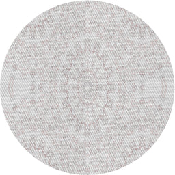 Round Machine Washable Transitional Dark Gray Rug, wshpat1765