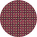 Round Patterned Rose Purple Novelty Rug, pat1766