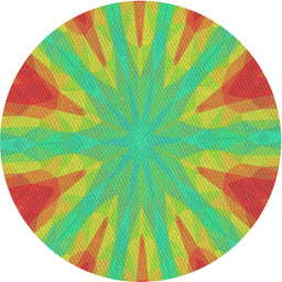 Round Patterned Green Modern Rug, pat1770