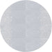 Round Machine Washable Transitional Water Blue Rug, wshpat1786