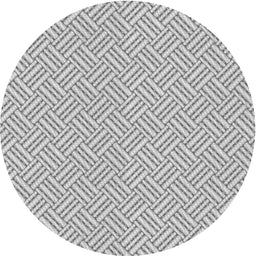 Round Patterned Platinum Gray Novelty Rug, pat1788
