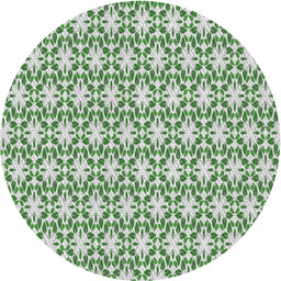 Round Patterned Light Jade Green Novelty Rug, pat1794