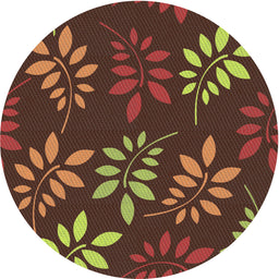Round Machine Washable Transitional Red Rug, wshpat1801
