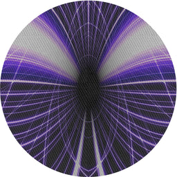 Round Machine Washable Transitional Lavender Purple Rug, wshpat1807