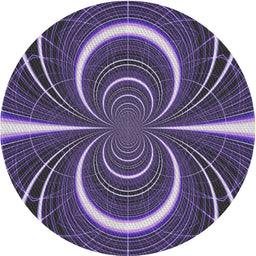 Round Patterned Lavender Purple Novelty Rug, pat1808