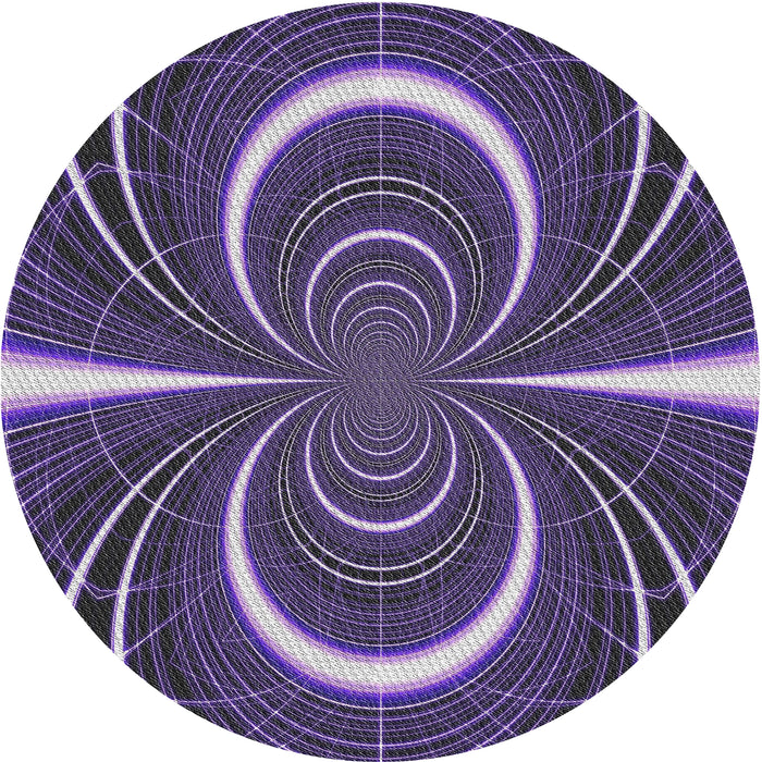 Round Patterned Lavender Purple Novelty Rug, pat1808