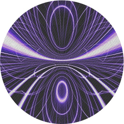 Round Machine Washable Transitional Lavender Purple Rug, wshpat1809
