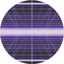 Round Patterned Lavender Purple Novelty Rug, pat1810