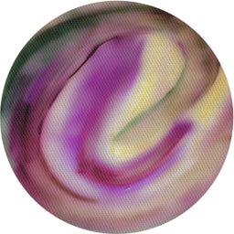 Round Patterned Dark Raspberry Purple Novelty Rug, pat181