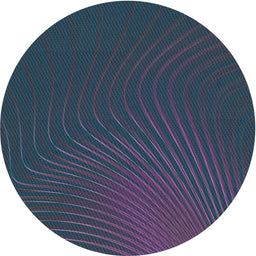 Round Patterned Blue Novelty Rug, pat1822