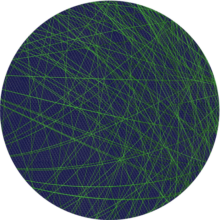 Round Patterned Blue Novelty Rug, pat1825