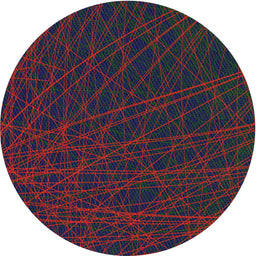 Round Patterned Gray Novelty Rug, pat1826