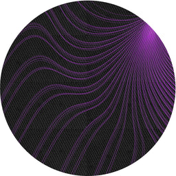 Round Machine Washable Transitional Midnight Gray Rug, wshpat1832