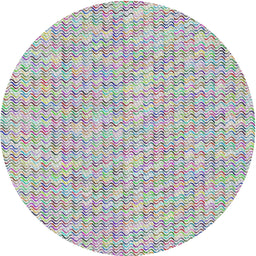 Round Machine Washable Transitional French Lilac Purple Rug, wshpat1845