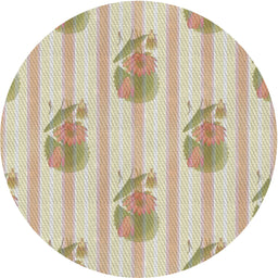 Round Machine Washable Transitional Dark Almond Brown Rug, wshpat1849