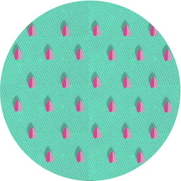 Round Patterned Mint Green Novelty Rug, pat1852