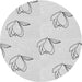 Round Patterned Dark Gray Novelty Rug, pat1862