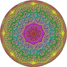 Round Machine Washable Transitional Brown Red Rug, wshpat1875