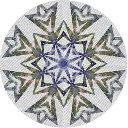 Round Patterned Gray Novelty Rug, pat1885