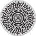 Round Patterned Platinum Gray Novelty Rug, pat1886