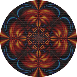 Round Machine Washable Transitional Chocolate Brown Rug, wshpat189