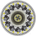 Round Patterned Gray Novelty Rug, pat1919