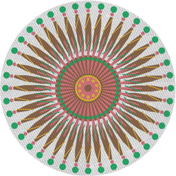 Round Patterned Gray Novelty Rug, pat1924