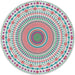 Round Machine Washable Transitional Pale Blue Lily Blue Rug, wshpat1930