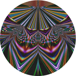 Round Machine Washable Transitional Camouflage Green Rug, wshpat193