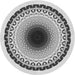 Round Patterned Carbon Gray Novelty Rug, pat1944