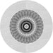 Round Machine Washable Transitional White Smoke Rug, wshpat1966