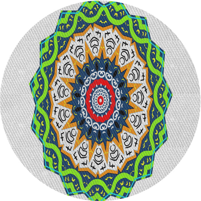 Round Machine Washable Transitional Grey Gray Rug, wshpat1967