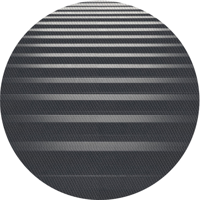 Round Patterned Charcoal Black Novelty Rug, pat19