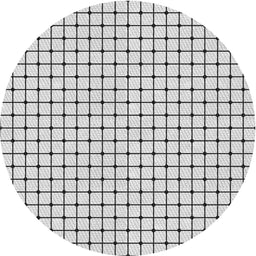 Round Machine Washable Transitional White Smoke Rug, wshpat2006