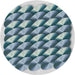 Round Patterned Blue Novelty Rug, pat2013