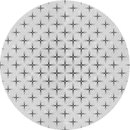 Round Machine Washable Transitional White Smoke Rug, wshpat2032
