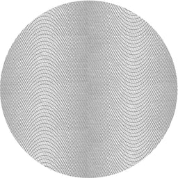 Round Patterned Gray Novelty Rug, pat2036