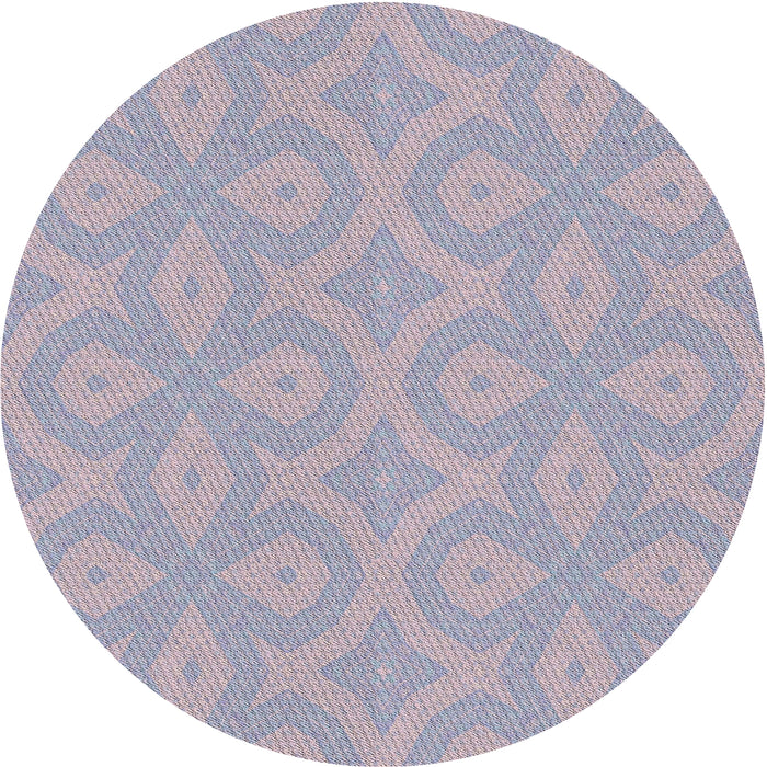 Round Machine Washable Transitional French Lilac Purple Rug, wshpat2064