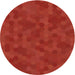 Round Machine Washable Transitional Fire Red Rug, wshpat2073