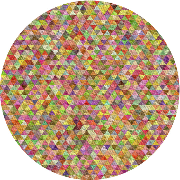 Round Machine Washable Transitional Cherry Red Rug, wshpat2093