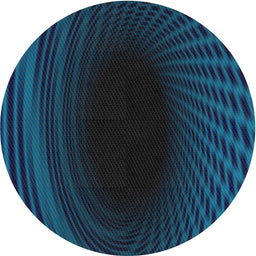 Round Patterned Blue Novelty Rug, pat2108