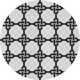 Round Machine Washable Transitional Platinum Gray Rug, wshpat210